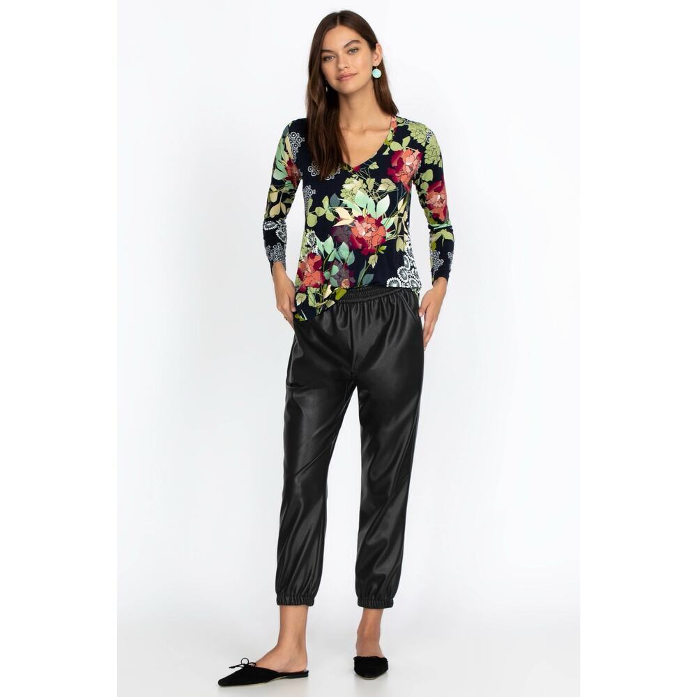 NWT Johnny Was Vegan Leather Jogger Pants Size Large
